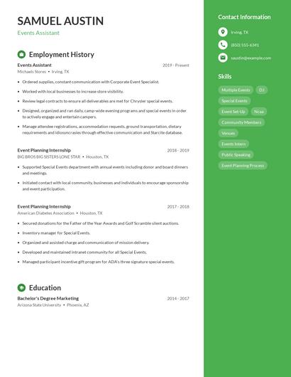 Resume example 4