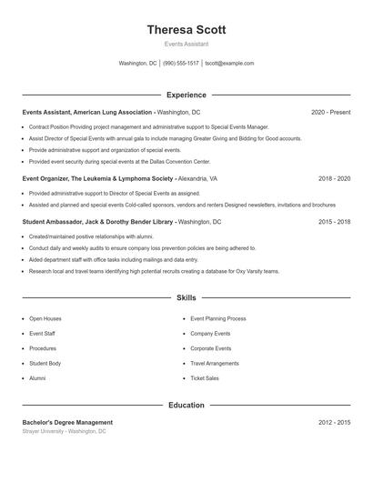 Resume example 1