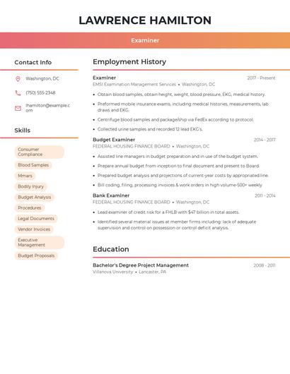 Resume example 3