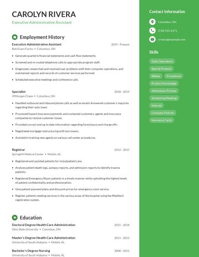 Resume example 4