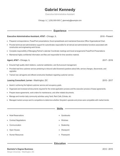 Resume example 1