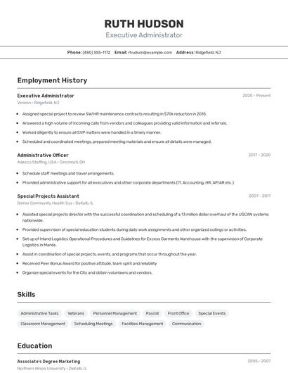 Resume example 2