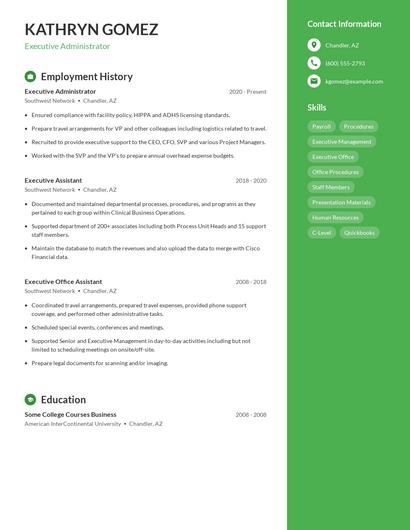 Resume example 4