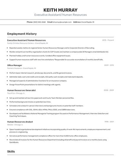 Resume example 2