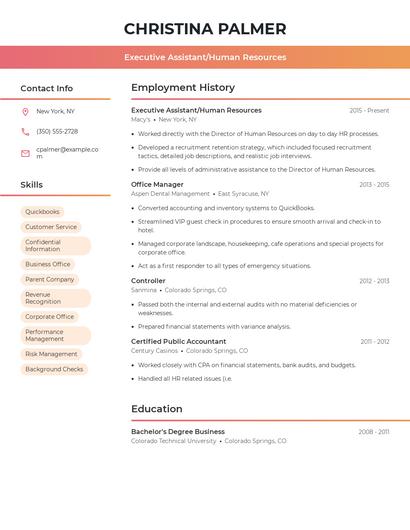 Resume example 3