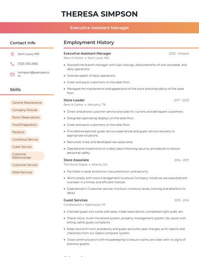 Resume example 3