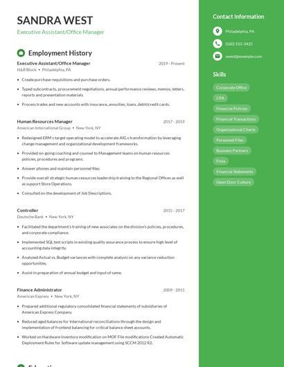 Resume example 4