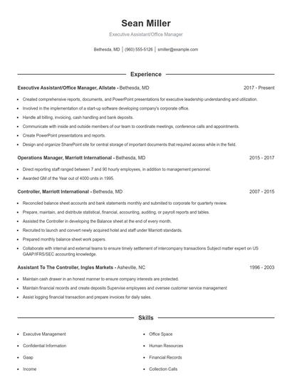 Resume example 1