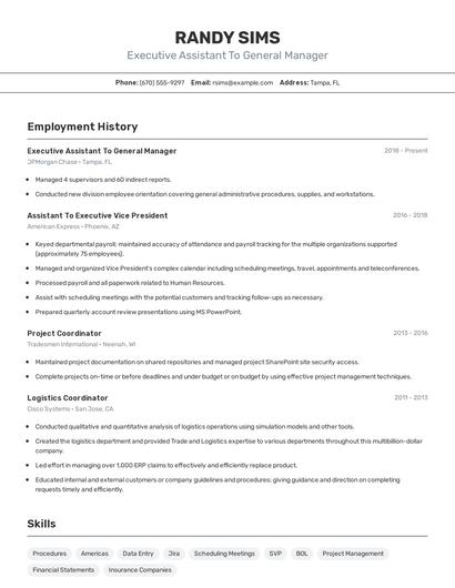 Resume example 2