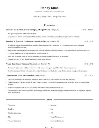 Resume example 1