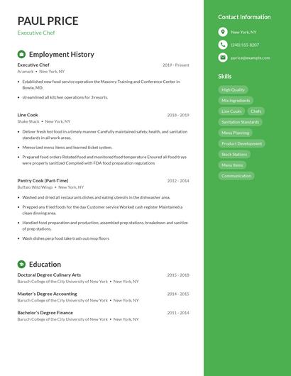 Resume example 5