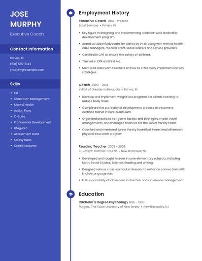 Executive Coach Resume