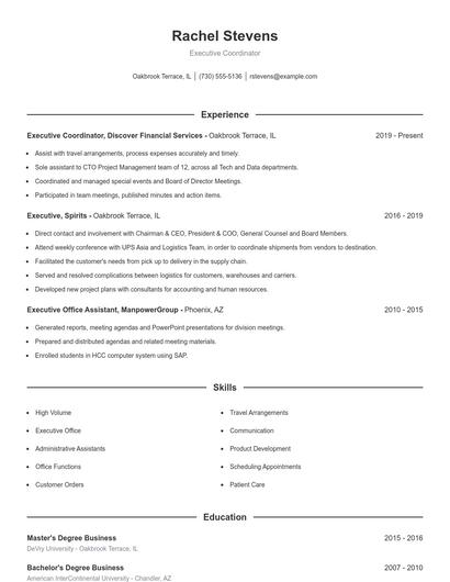 Resume example 1