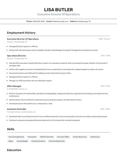Resume example 2