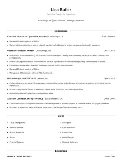 Resume example 1