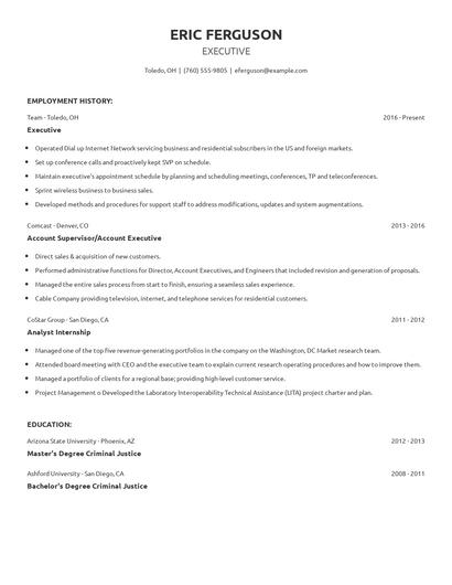 Executive Resume