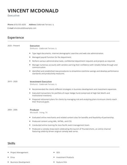 Executive Resume