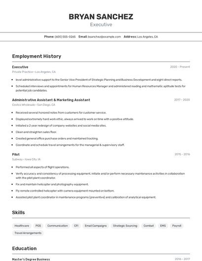 Executive Resume