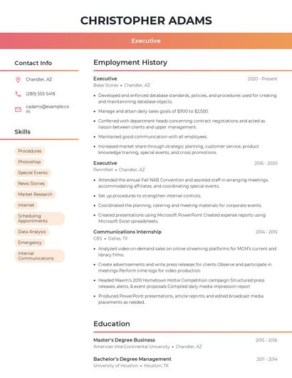 Resume example 3