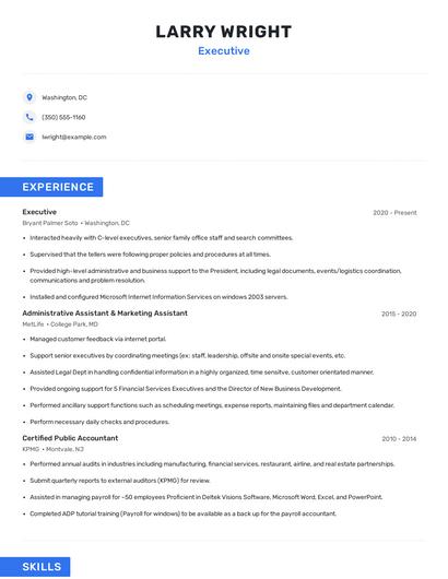 Executive Resume