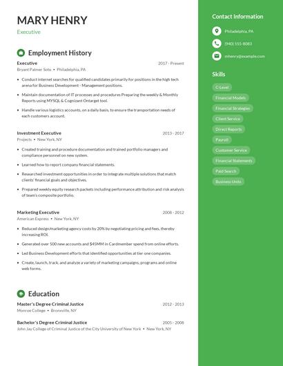 Resume example 4
