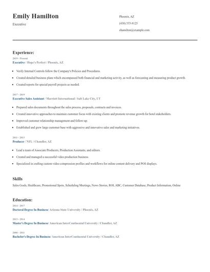 Executive Resume