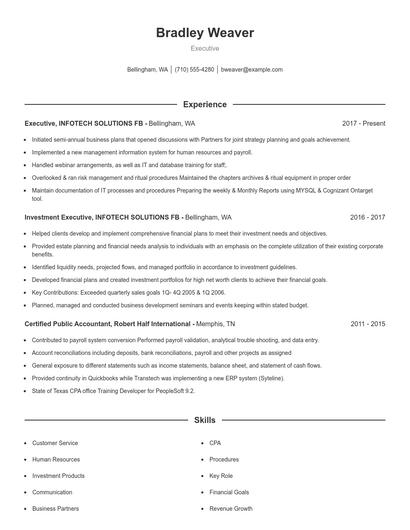 Executive Resume