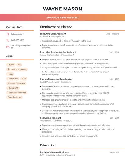 Resume example 3