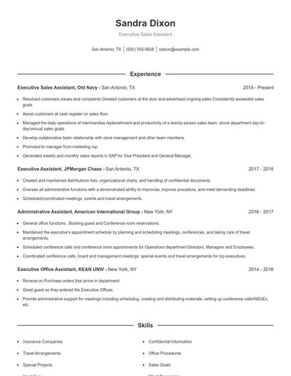 Resume example 1