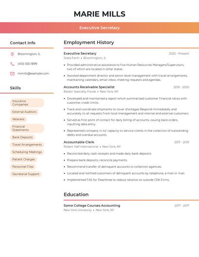Resume example 3