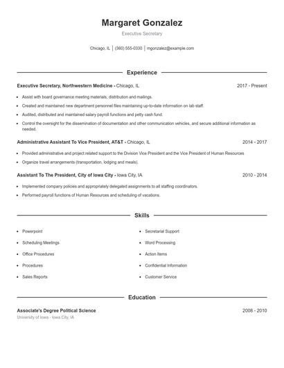 Resume example 1