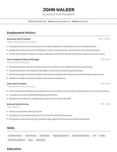 Resume example 2