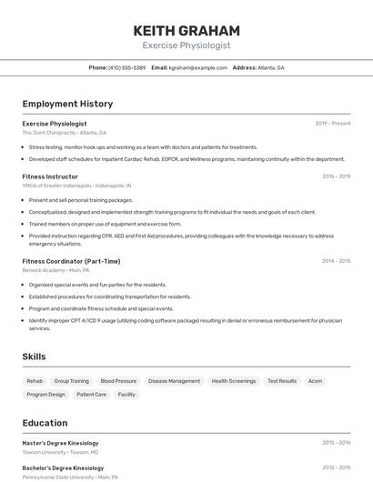 Resume example 2