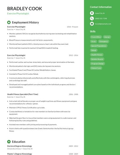 Resume example 4