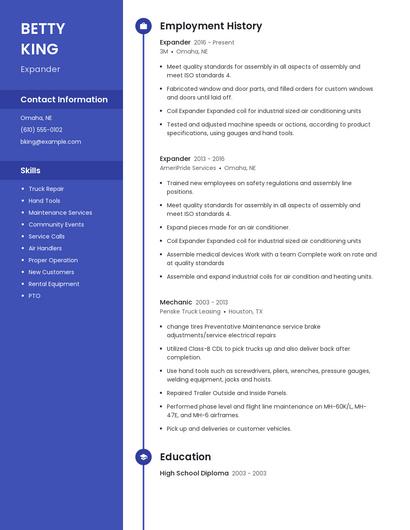 Expander Resume