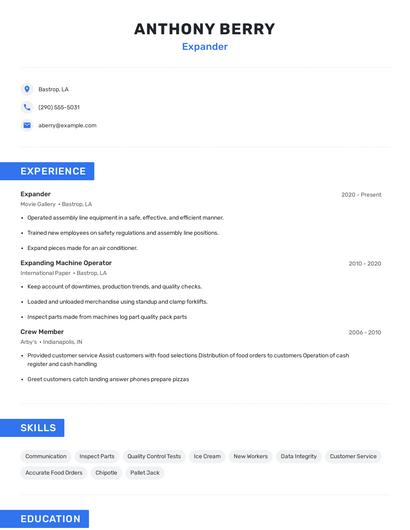 Expander Resume
