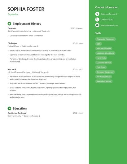 Expander Resume