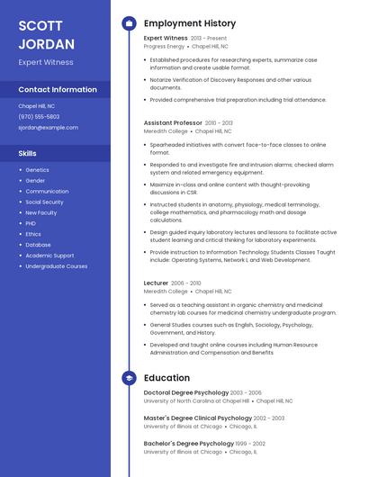 Expert Witness Resume