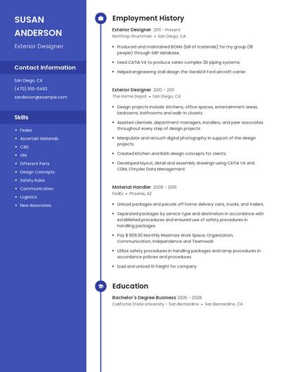 Exterior Designer Resume
