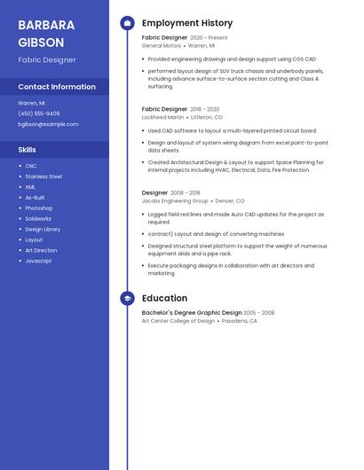 Fabric Designer Resume