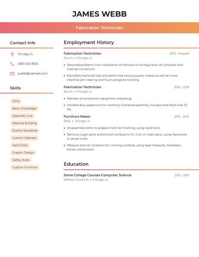 Resume example 3