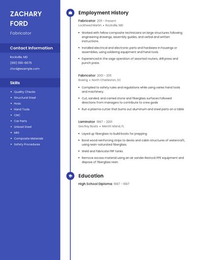 Resume example 5