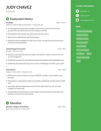 Resume example 5