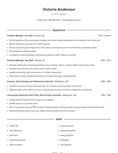 Resume example 1