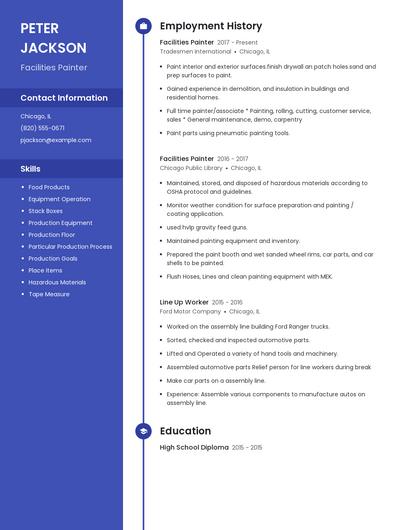 Facilities Painter Resume