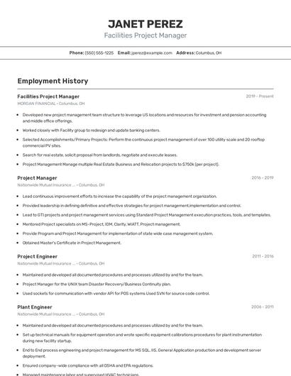 Resume example 2