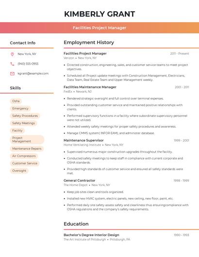 Resume example 3