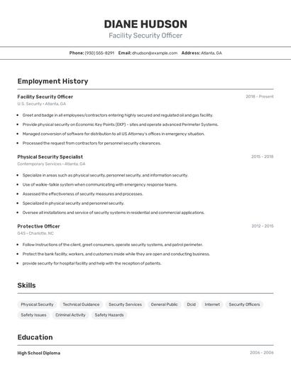 Resume example 2
