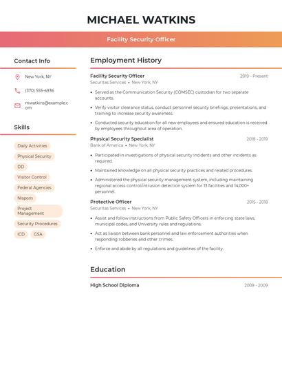 Resume example 3
