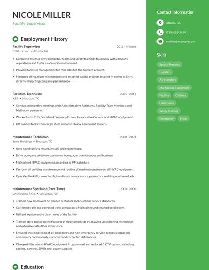 Resume example 5